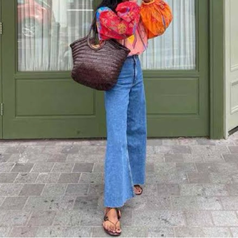 Zara Blue Wide Leg Jeans - Marine Straight